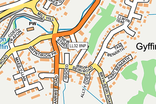 LL32 8NP map - OS OpenMap – Local (Ordnance Survey)