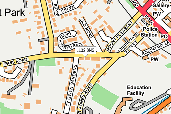 LL32 8NS map - OS OpenMap – Local (Ordnance Survey)