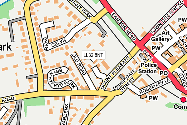 LL32 8NT map - OS OpenMap – Local (Ordnance Survey)