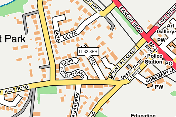 LL32 8PH map - OS OpenMap – Local (Ordnance Survey)