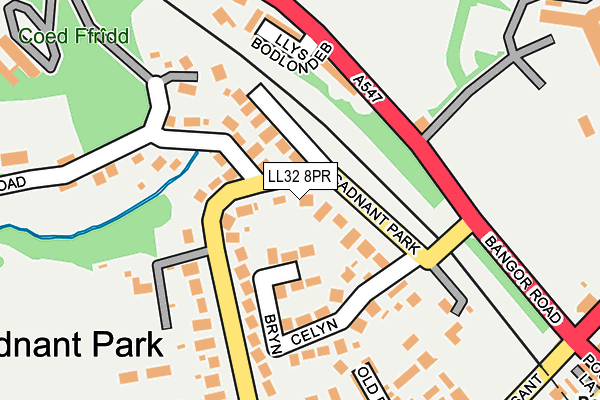 LL32 8PR map - OS OpenMap – Local (Ordnance Survey)