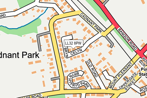 LL32 8PW map - OS OpenMap – Local (Ordnance Survey)