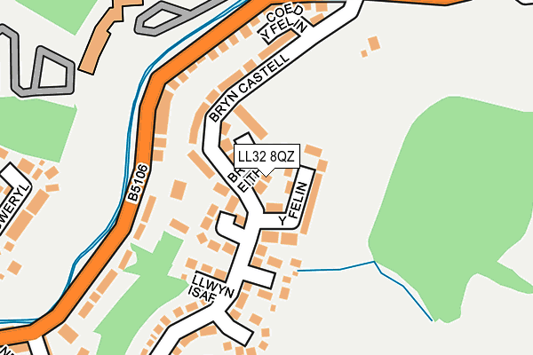 LL32 8QZ map - OS OpenMap – Local (Ordnance Survey)