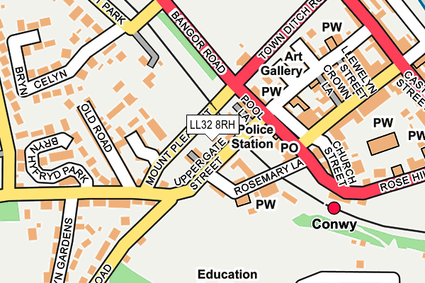 LL32 8RH map - OS OpenMap – Local (Ordnance Survey)