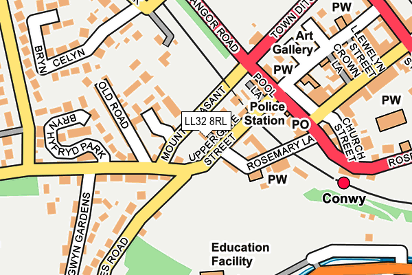 LL32 8RL map - OS OpenMap – Local (Ordnance Survey)
