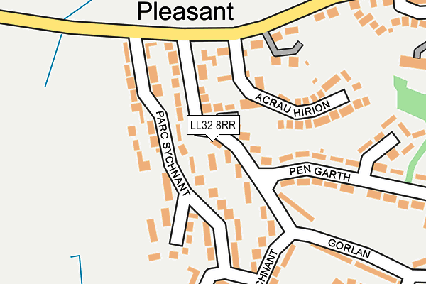 LL32 8RR map - OS OpenMap – Local (Ordnance Survey)