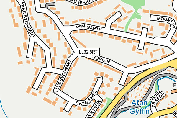 LL32 8RT map - OS OpenMap – Local (Ordnance Survey)