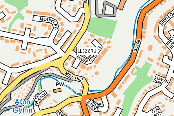 LL32 8RU map - OS OpenMap – Local (Ordnance Survey)