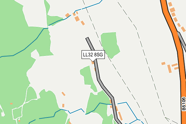 LL32 8SG map - OS OpenMap – Local (Ordnance Survey)