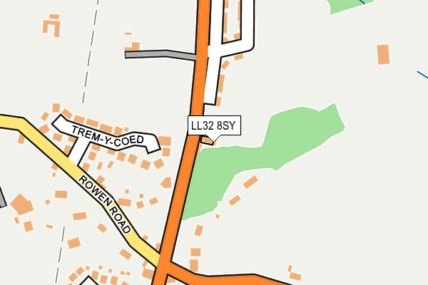 LL32 8SY map - OS OpenMap – Local (Ordnance Survey)