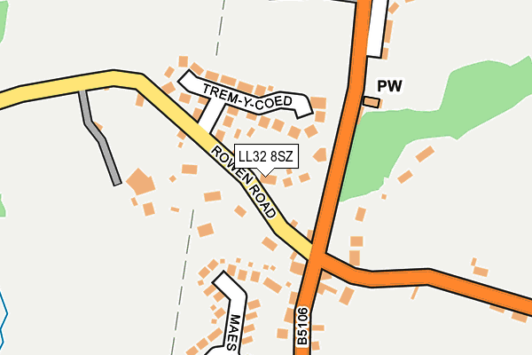 LL32 8SZ map - OS OpenMap – Local (Ordnance Survey)