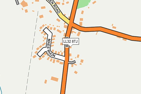 LL32 8TJ map - OS OpenMap – Local (Ordnance Survey)