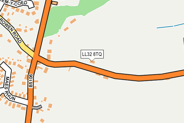 LL32 8TQ map - OS OpenMap – Local (Ordnance Survey)