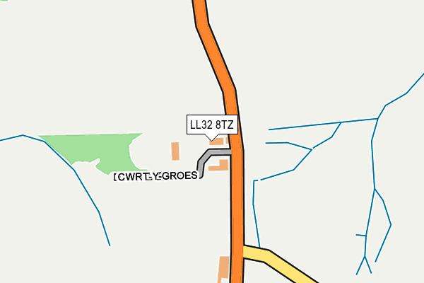 LL32 8TZ map - OS OpenMap – Local (Ordnance Survey)
