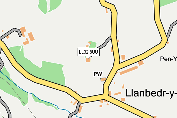 LL32 8UU map - OS OpenMap – Local (Ordnance Survey)