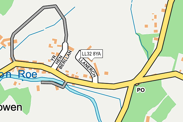 LL32 8YA map - OS OpenMap – Local (Ordnance Survey)