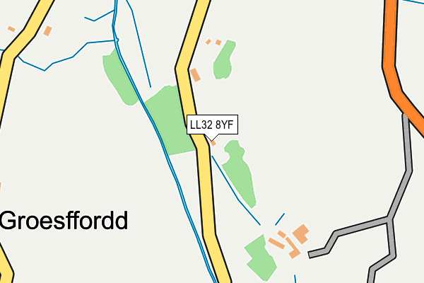 LL32 8YF map - OS OpenMap – Local (Ordnance Survey)