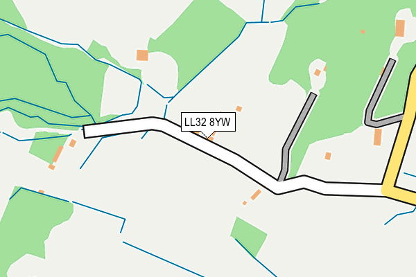 LL32 8YW map - OS OpenMap – Local (Ordnance Survey)