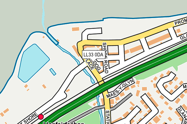 LL33 0DA map - OS OpenMap – Local (Ordnance Survey)