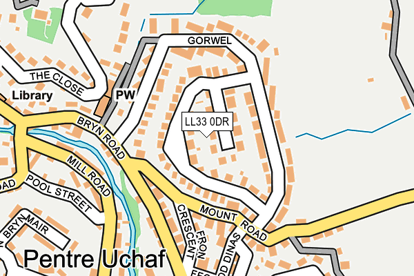 LL33 0DR map - OS OpenMap – Local (Ordnance Survey)