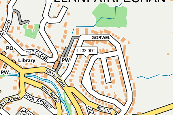 LL33 0DT map - OS OpenMap – Local (Ordnance Survey)
