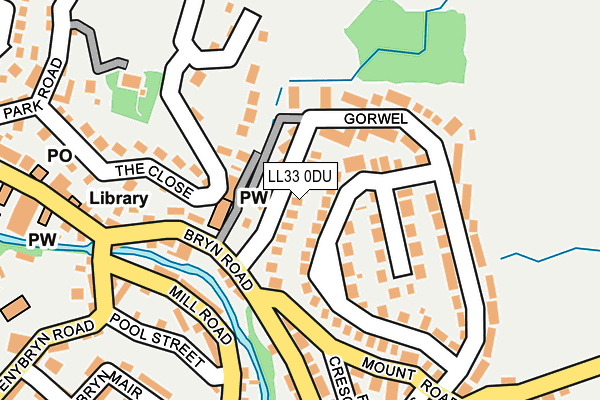 LL33 0DU map - OS OpenMap – Local (Ordnance Survey)