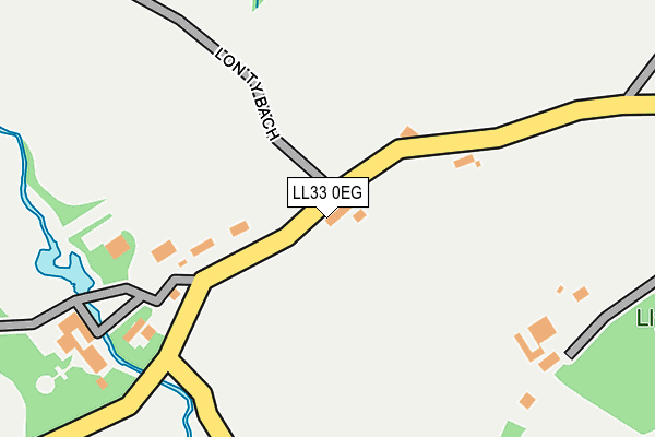 LL33 0EG map - OS OpenMap – Local (Ordnance Survey)