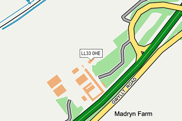 LL33 0HE map - OS OpenMap – Local (Ordnance Survey)
