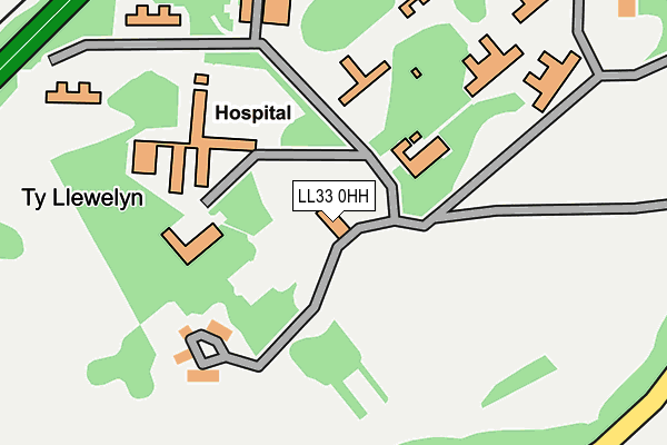 LL33 0HH map - OS OpenMap – Local (Ordnance Survey)