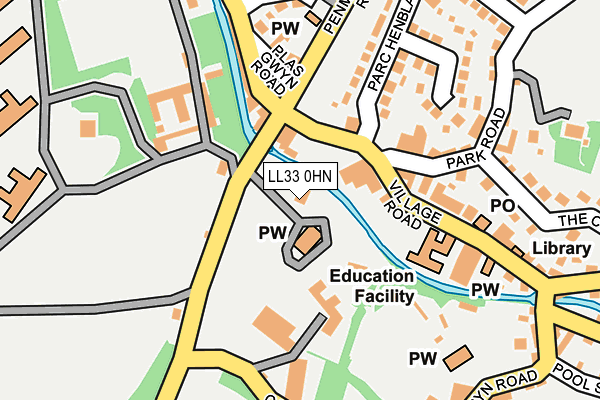 LL33 0HN map - OS OpenMap – Local (Ordnance Survey)