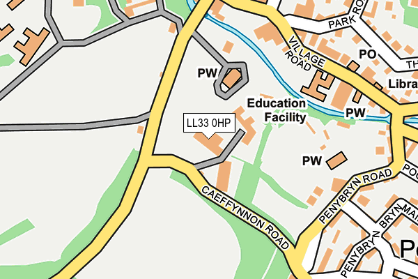 LL33 0HP map - OS OpenMap – Local (Ordnance Survey)