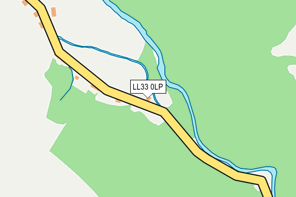 LL33 0LP map - OS OpenMap – Local (Ordnance Survey)