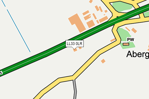 LL33 0LR map - OS OpenMap – Local (Ordnance Survey)