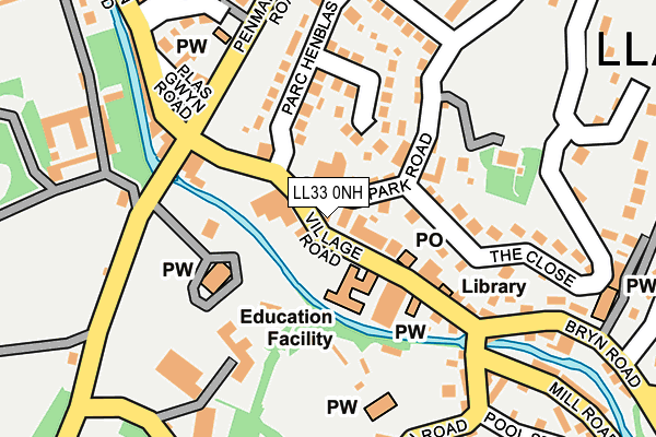 LL33 0NH map - OS OpenMap – Local (Ordnance Survey)