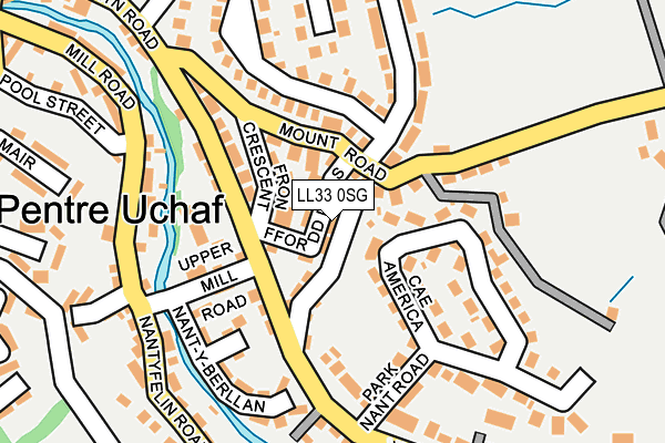 LL33 0SG map - OS OpenMap – Local (Ordnance Survey)