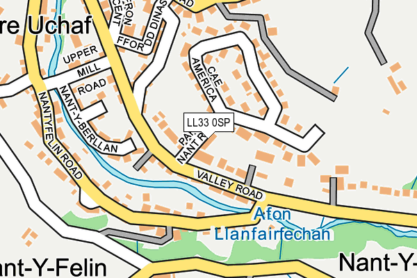 LL33 0SP map - OS OpenMap – Local (Ordnance Survey)