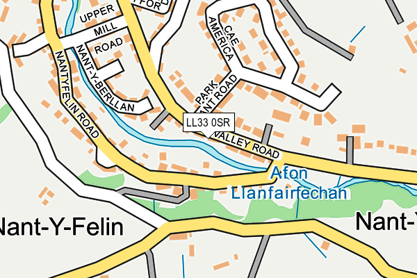 LL33 0SR map - OS OpenMap – Local (Ordnance Survey)