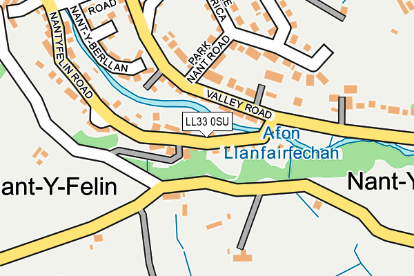 LL33 0SU map - OS OpenMap – Local (Ordnance Survey)