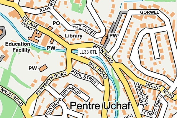 LL33 0TL map - OS OpenMap – Local (Ordnance Survey)