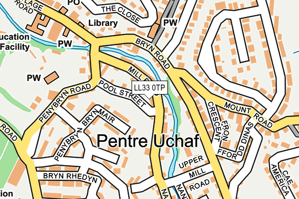 LL33 0TP map - OS OpenMap – Local (Ordnance Survey)