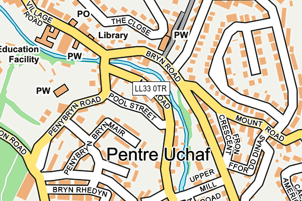 LL33 0TR map - OS OpenMap – Local (Ordnance Survey)
