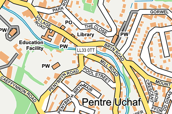 LL33 0TT map - OS OpenMap – Local (Ordnance Survey)