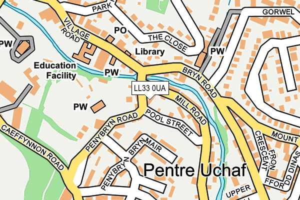 LL33 0UA map - OS OpenMap – Local (Ordnance Survey)