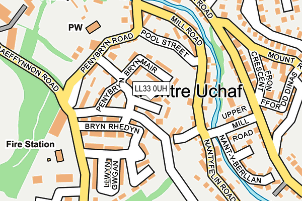 LL33 0UH map - OS OpenMap – Local (Ordnance Survey)