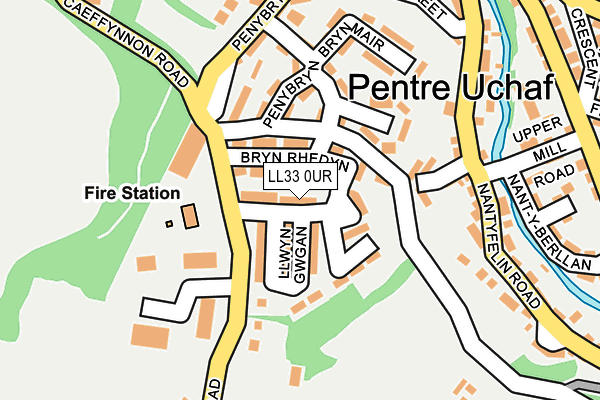 LL33 0UR map - OS OpenMap – Local (Ordnance Survey)