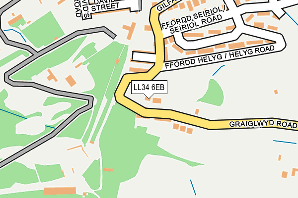 LL34 6EB map - OS OpenMap – Local (Ordnance Survey)