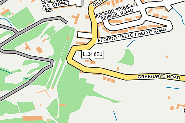 LL34 6EU map - OS OpenMap – Local (Ordnance Survey)