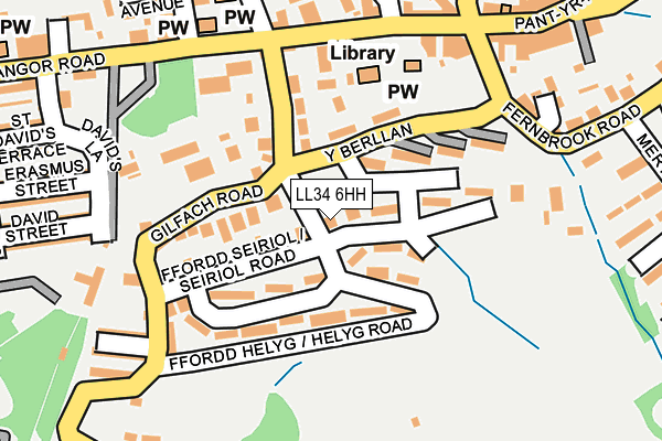LL34 6HH map - OS OpenMap – Local (Ordnance Survey)
