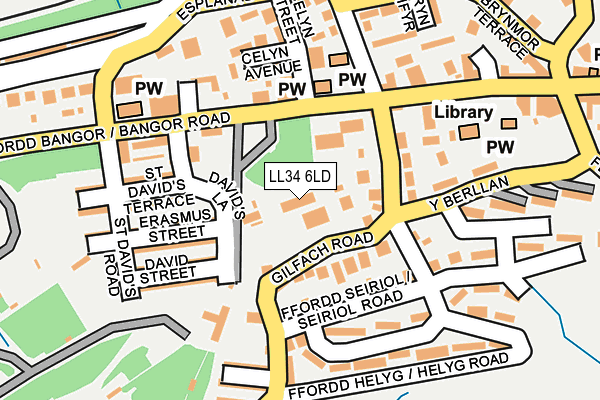 LL34 6LD map - OS OpenMap – Local (Ordnance Survey)