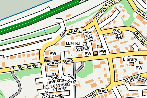 LL34 6LF map - OS OpenMap – Local (Ordnance Survey)